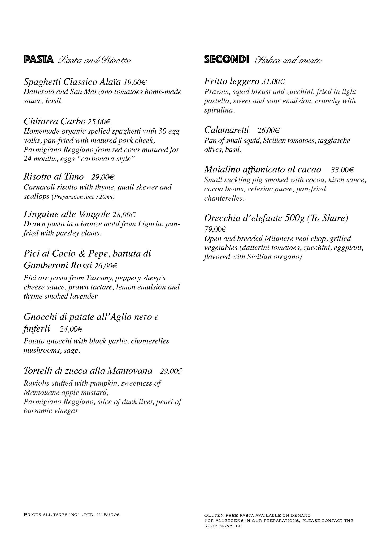 Book your table